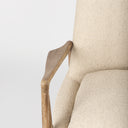 Westan Cream Boucle Fabric WLight Brown Wood Accent Chair - Default Title