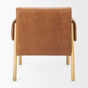 Ashton Brown Leather w Light Wood Accent Chair - Default Title