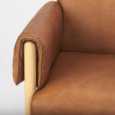 Ashton Brown Leather w Light Wood Accent Chair - Default Title