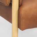 Ashton Brown Leather w Light Wood Accent Chair - Default Title