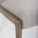 Palisades Gray Upholstery w Solid Wood Armless Dining Chair - Default Title