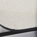 Amelia 550L x 180W x 180H Cream Boucle WBlack Metal Upholstered Bench - Default Title