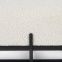 Amelia 550L x 180W x 180H Cream Boucle WBlack Metal Upholstered Bench - Default Title
