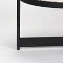 Amelia 550L x 180W x 180H Cream Boucle WBlack Metal Upholstered Bench - Default Title