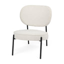 Amelia Cream Boucle WBlack Metal Upholstered Accent Chair 213L x 213W x 303H - Default Title
