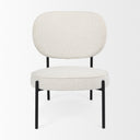 Amelia Cream Boucle WBlack Metal Upholstered Accent Chair 213L x 213W x 303H - Default Title
