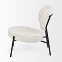 Amelia Cream Boucle WBlack Metal Upholstered Accent Chair 213L x 213W x 303H - Default Title