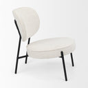 Amelia Cream Boucle WBlack Metal Upholstered Accent Chair 213L x 213W x 303H - Default Title