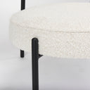 Amelia Cream Boucle WBlack Metal Upholstered Accent Chair 213L x 213W x 303H - Default Title