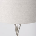 Ambrose 200L x 200W x 618H Silver Metal WBeige Fabric Shade Floor Lamp - Default Title