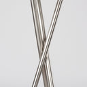 Ambrose 200L x 200W x 618H Silver Metal WBeige Fabric Shade Floor Lamp - Default Title