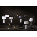 Harlan 305H Beige-Toned Fabric Shade Gray Concrete Base Table Lamp - Default Title