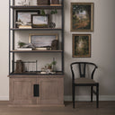 Trixie I Black Wooden Base w Dark Taupe Fabric Seat Dining Chair - Default Title