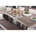 Konstantin 940 x 400 x 300 Medium Brown Wood W Live Edge Rectangular Dining Table - Default Title