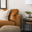 DArcy 880L x 370W x 340H Tan Leather Sofa - Default Title