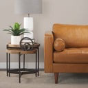 Svend 1114L x 680W x 339H Tan Leather Right Chaise Sectional Sofa - Default Title