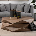 Arreto Hexagonal Hinged Solid Wood Top and Base Coffee Table - Default Title