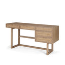 Grier 60 Light Brown Solid Wood WCane Office Desk - Default Title