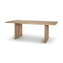 Grier 84 Light Brown Wood w Cane Dining Table - Default Title