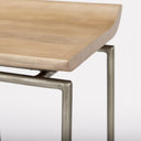 Givens 258H Seat Height Brown Wood WSilver Metal Frame Counterstool - Default Title