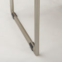 Givens 318H Seat Height Brown Wood WSilver Metal Frame Barstool - Default Title