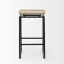 Givens 258H Seat Height Natural Wood WBlack Metal Counter Stool - Default Title