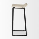 Givens 318H Seat Height Natural Wood WBlack Metal Frame Bar Stool - Default Title
