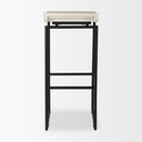 Givens 318H Seat Height Natural Wood WBlack Metal Frame Bar Stool - Default Title