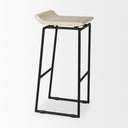 Givens 318H Seat Height Natural Wood WBlack Metal Frame Bar Stool - Default Title