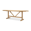 Viktor 94L Light Brown Solid Wood Dining Table - Default Title