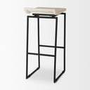 Givens 318H Seat Height Natural Wood WBlack Metal Frame Bar Stool - Default Title