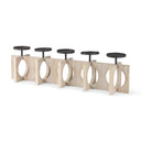 Cambie 290L x 60W x 90H Natural Wood WBlack Metal Candle Holders - Default Title