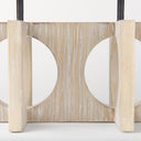 Cambie 290L x 60W x 90H Natural Wood WBlack Metal Candle Holders - Default Title
