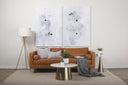 Svend 880L x 380W x 340H Tan Leather Sofa - Default Title