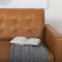Olaf 882L x 378W x 350H Tan Leather Sofa - Default Title