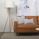 Olaf 882L x 378W x 350H Tan Leather Sofa - Default Title