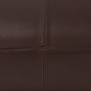 Minara 36L x 36W x 16H Square Dark Brown Leather Wrapped Ottoman - Default Title