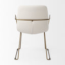 Sawyer Cream Fabric Wrap Gold Metal Frame Dining Chair - Default Title