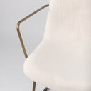 Sawyer Cream Fabric Wrap Gold Metal Frame Dining Chair - Default Title