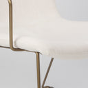 Sawyer Cream Fabric Wrap Gold Metal Frame Dining Chair - Default Title