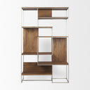 Morris III 4725 X 15 X 755 Brown Wood and Silver Metal Frame 6 Shelf Shelving Unit - Default Title