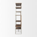 Morris III 4725 X 15 X 755 Brown Wood and Silver Metal Frame 6 Shelf Shelving Unit - Default Title