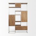 Morris III 4725 X 15 X 755 Brown Wood and Silver Metal Frame 6 Shelf Shelving Unit - Default Title