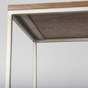 Morris III 4725 X 15 X 755 Brown Wood and Silver Metal Frame 6 Shelf Shelving Unit - Default Title