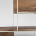 Morris III 4725 X 15 X 755 Brown Wood and Silver Metal Frame 6 Shelf Shelving Unit - Default Title