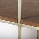 Morris III 4725 X 15 X 755 Brown Wood and Silver Metal Frame 6 Shelf Shelving Unit - Default Title