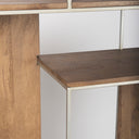 Morris III 4725 X 15 X 755 Brown Wood and Silver Metal Frame 6 Shelf Shelving Unit - Default Title