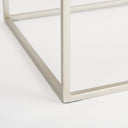 Morris I 63L x 15W x 31H Brown Wood w Silver Metal Frame 2 Drawer Console Table - Default Title