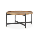 Marquisa 3425L x 3425W x 165H Small Brown Wood w Black Metal Coffee Table - Default Title