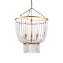 Rhone Gold Metal and Wood Beaded Chandelier - Default Title